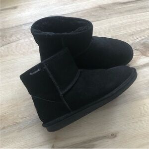Classic Black Short Shearling Boots